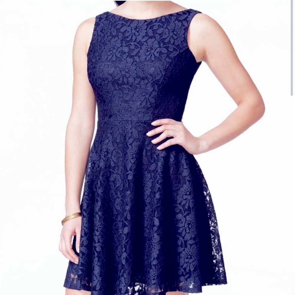 Small Navy Blue Lace Speechless Dress